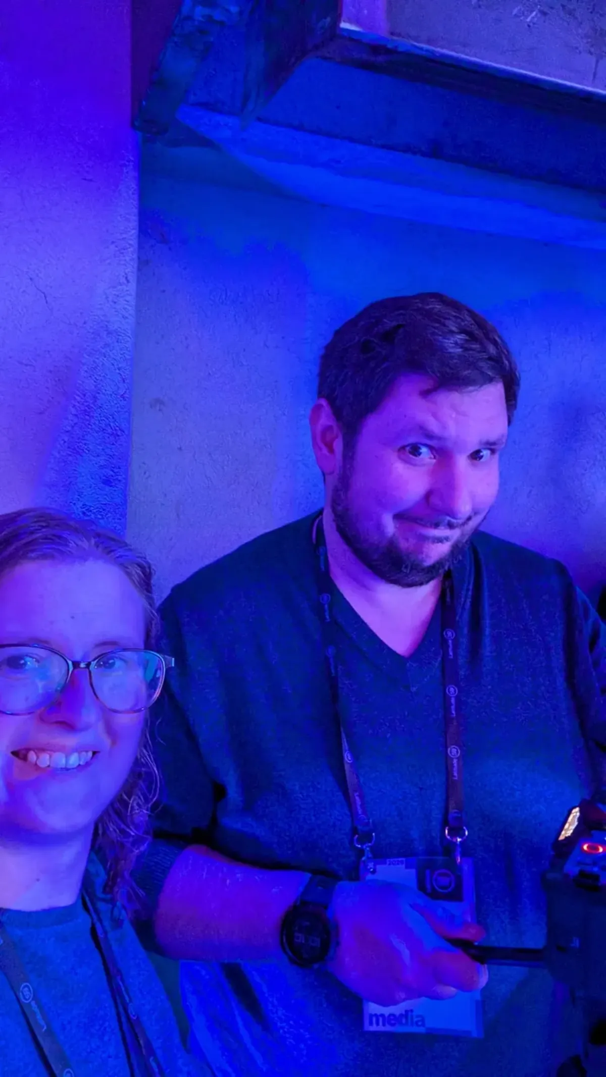 Tim und Vera mit Medien-Akkreditierung auf der Latitude59 in Tallinn